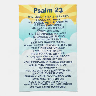 keukenhanddoek van psalm 23