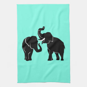 Keukenhanddoek voor aangepaste kleuren met Elephan