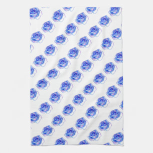 keukenhanddoek voor blauwe rozen