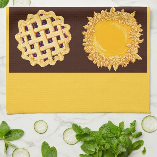 keukenhanddoek voor bosbessen en pompoenen (Gevouwen)