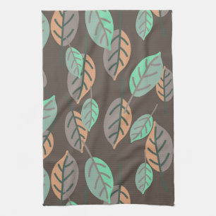 keukenhanddoek voor bosbladeren