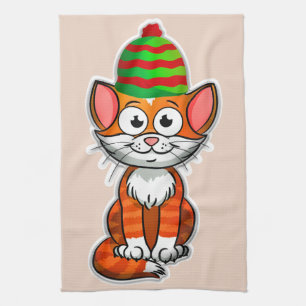 keukenhanddoek voor kerstkat