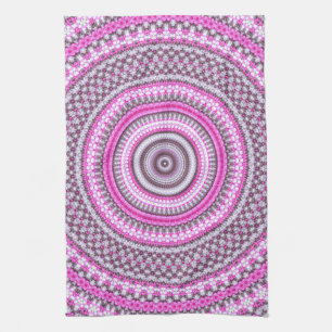 Keukenhanddoek voor  roze mandala