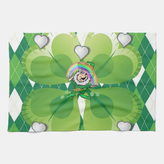 Keukenhanddoek voor St. Patrick's Day (Horizontaal)