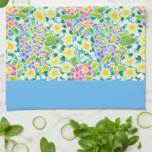  keukenhanddoeken, lenteprimroses, Sky Blue Theedoek (Gevouwen)
