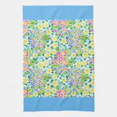  keukenhanddoeken, lenteprimroses, Sky Blue Theedoek (Verticaal)