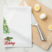 Keukenhanddoeken met kerstgeborduurde look (Quarter Fold)