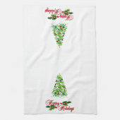 Keukenhanddoeken met kerstgeborduurde look (Verticaal)