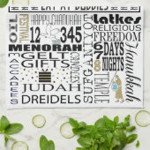 Keukenhanddoeken personaliseren CHANUKAH WORDS (Gevouwen)