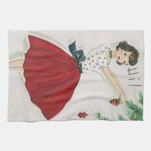 Keukenhanddoeken van Retro Vintage (Horizontaal)