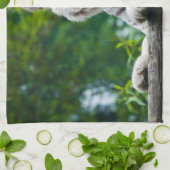 Keukenhanddoeken van witte tijger (Gevouwen)