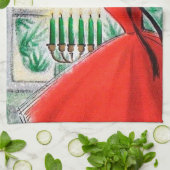 Keukenhanddoeken voor de kerstdame van Retro Vinta (Gevouwen)