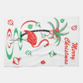 Keukenhanddoeken voor kerstmis met rode kerstmis (Horizontaal)