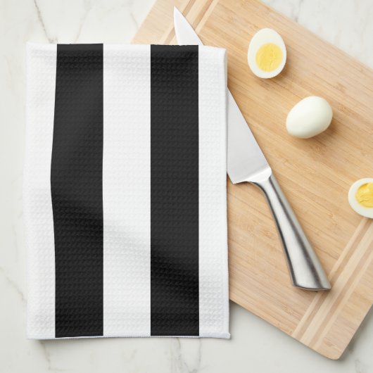 keukenhanddoeken voor zwarte en witte strippen (Quarter Fold)