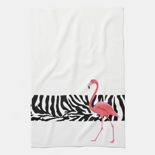 Keukenhanddoeken-Zebra Druk/Flamingo Theedoek (Verticaal)