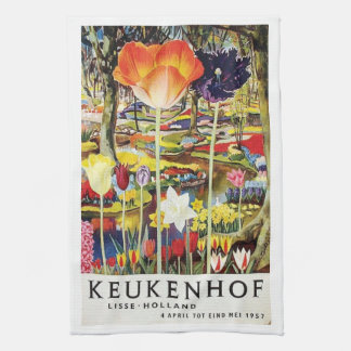 Keukenhof Tuinen Holland Tulpen Vintage Theedoek