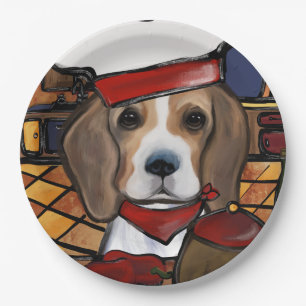 KEUKENHOND  PAPIEREN BORDJE