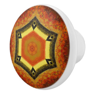 Keukenkastknoppen ~ Toscaanse kleuren Keramische Knop