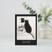 keukenkat briefkaart (Staand voorkant)