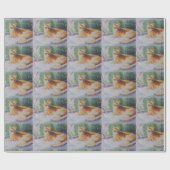 Keukenkat in venster cadeaupapier (Vlak)