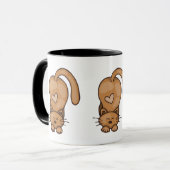 Keukenkat van Cute Brown met hart Mok (Voorkant links)