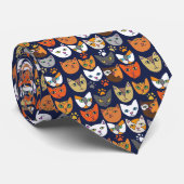 Keukenkatten overal Patroonkat Stropdas (Opgerold)