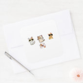 Keukenkatten Vierkante Sticker (Envelop)