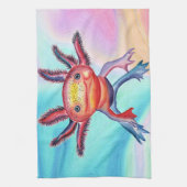 Keukenkeuken en handdoek met aselecte Axolotl (Verticaal)