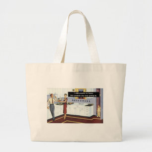 Keukenkeuken met kinderbescherming -  kinderlokker grote tote bag