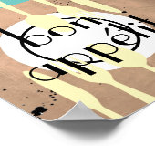 Keukenkeuken met lint citaat woord moderne stijl poster (Hoek)