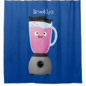 Keukenkeukenapparaat cartoon voor fijne voedselble douchegordijn (Voorkant)