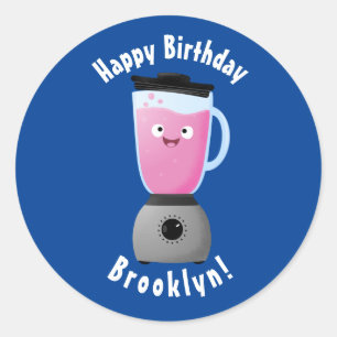 Keukenkeukenapparaat cartoon voor fijne voedselble ronde sticker