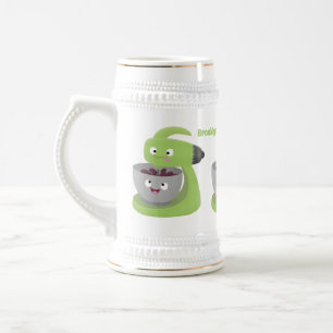 Keukenkeukenapparaat voor cute-taart cartoon bierpul