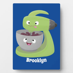 Keukenkeukenapparaat voor cute-taart cartoon fotoplaat