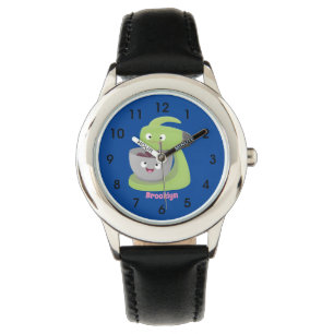Keukenkeukenapparaat voor cute-taart cartoon horloge