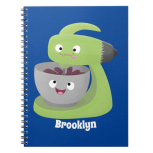 Keukenkeukenapparaat voor cute-taart cartoon notitieboek