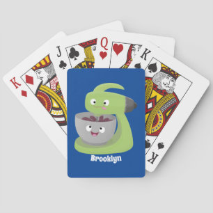 Keukenkeukenapparaat voor cute-taart cartoon pokerkaarten