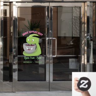 Keukenkeukenapparaat voor cute-taart cartoon raamsticker