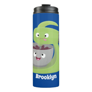 Keukenkeukenapparaat voor cute-taart cartoon thermosbeker