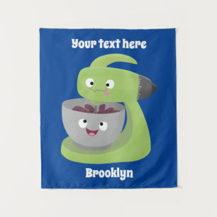 Keukenkeukenapparaat voor cute-taart cartoon wandkleed