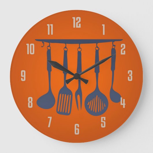 Keukenkeukengerei Oranje keukenklok Grote Klok (Voorkant)