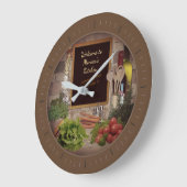 () Keukenklok met jouw naam Grote Klok (Hoek)