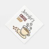 Keukenkoffiewinkel — gepersonaliseerd papier, serv servet (Hoek)