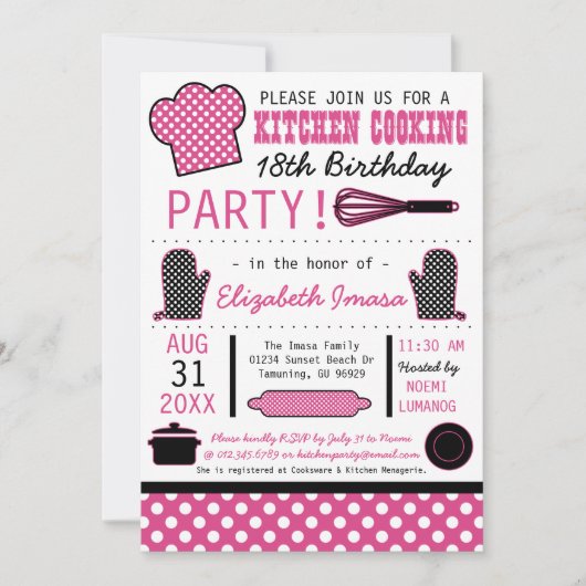 Keukenkookfeest Kaart (Voorkant)