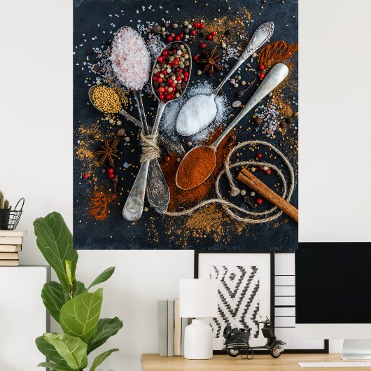 Keukenkruiden en kruiden poster (Thuiskantoor)