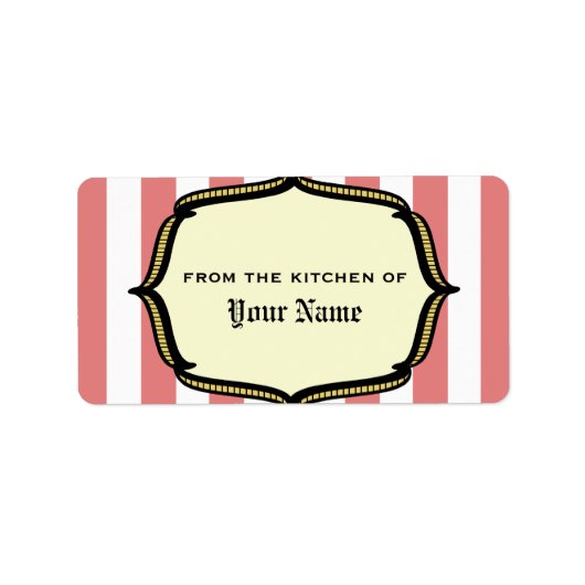 Keukenlabel - Circus geïnspireerd Etiket (Voorkant)