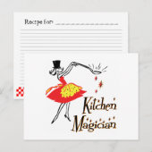 Keukenmagiër-kaart voor aangepaste retro briefkaart (Voorkant / Achterkant)