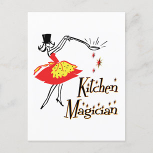 Keukenmagisch Retro Cooking Art Briefkaart
