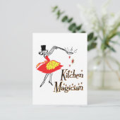 Keukenmagisch Retro Cooking Art Briefkaart (Staand voorkant)