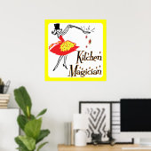 Keukenmagisch Retro Cooking Art Poster (Thuiskantoor)